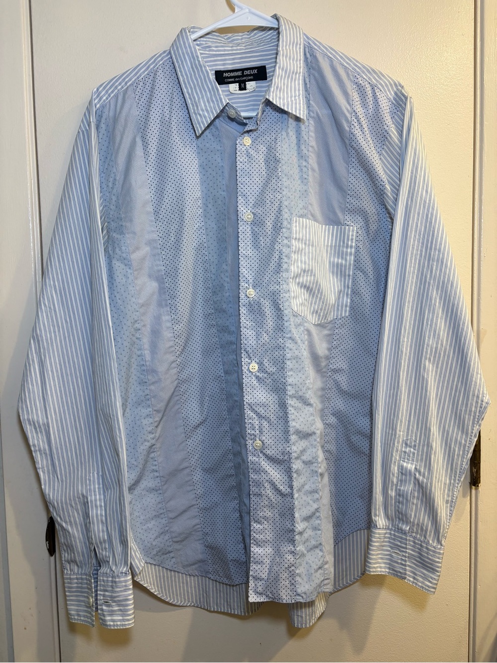 Comme Des Garcon  Homme Deux  Men’s Button Up Shirt Size M Stripped